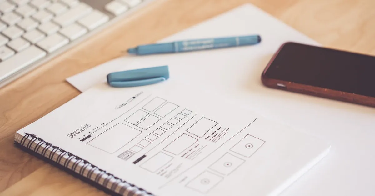wireframe showing all twelve sections of a sales page in vertical order
