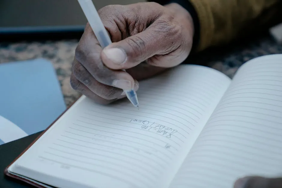 Writing workflow showing notes to draft to final edit