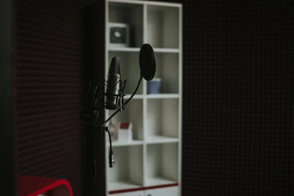 Studio microphone for recording your voice cloning sample