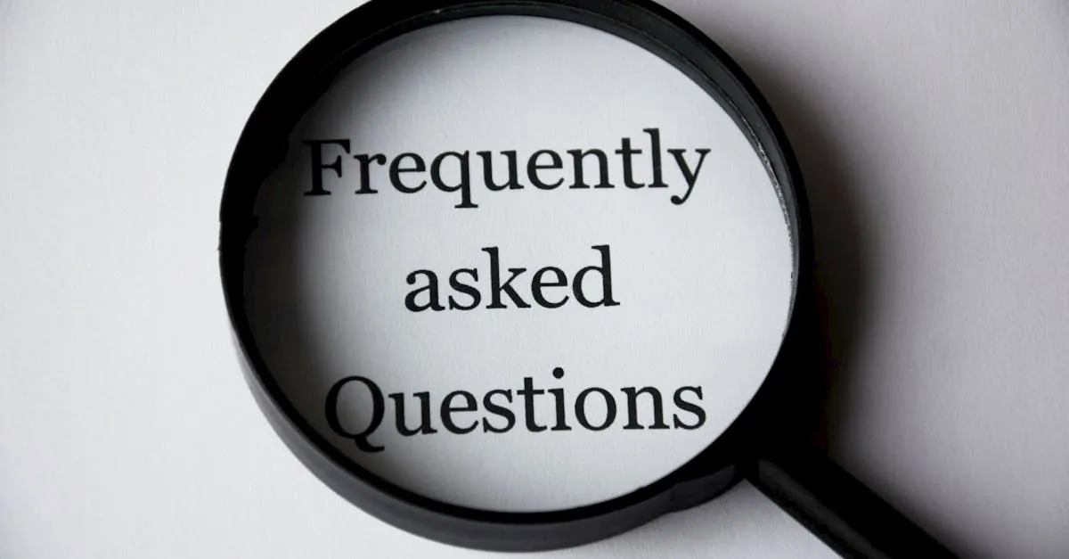 FAQ section showing question and answer pairs that address buyer concerns