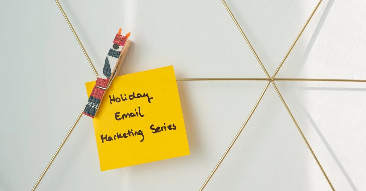 five different email types laid out in a content calendar