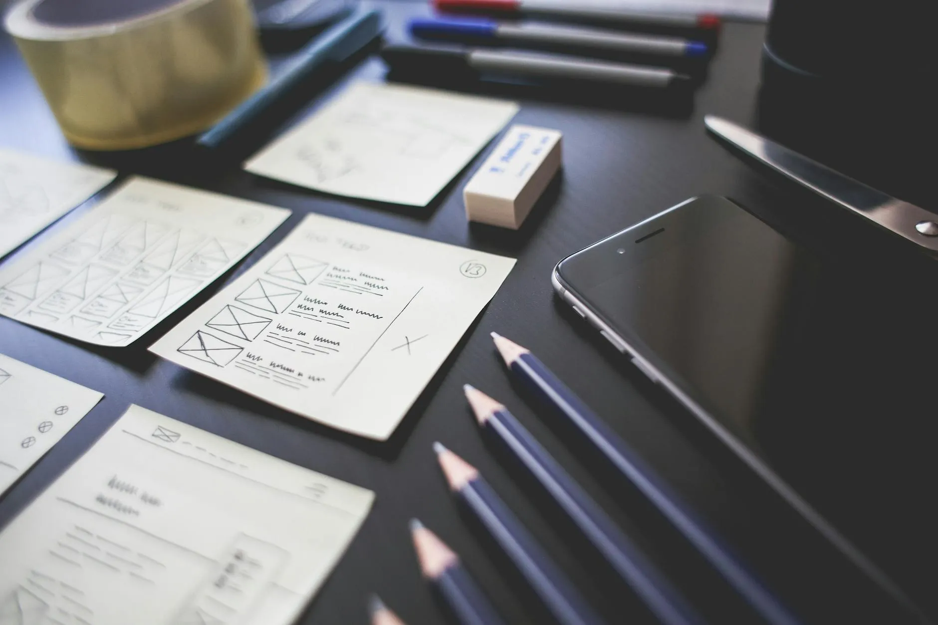 Minimal sales page wireframe layout