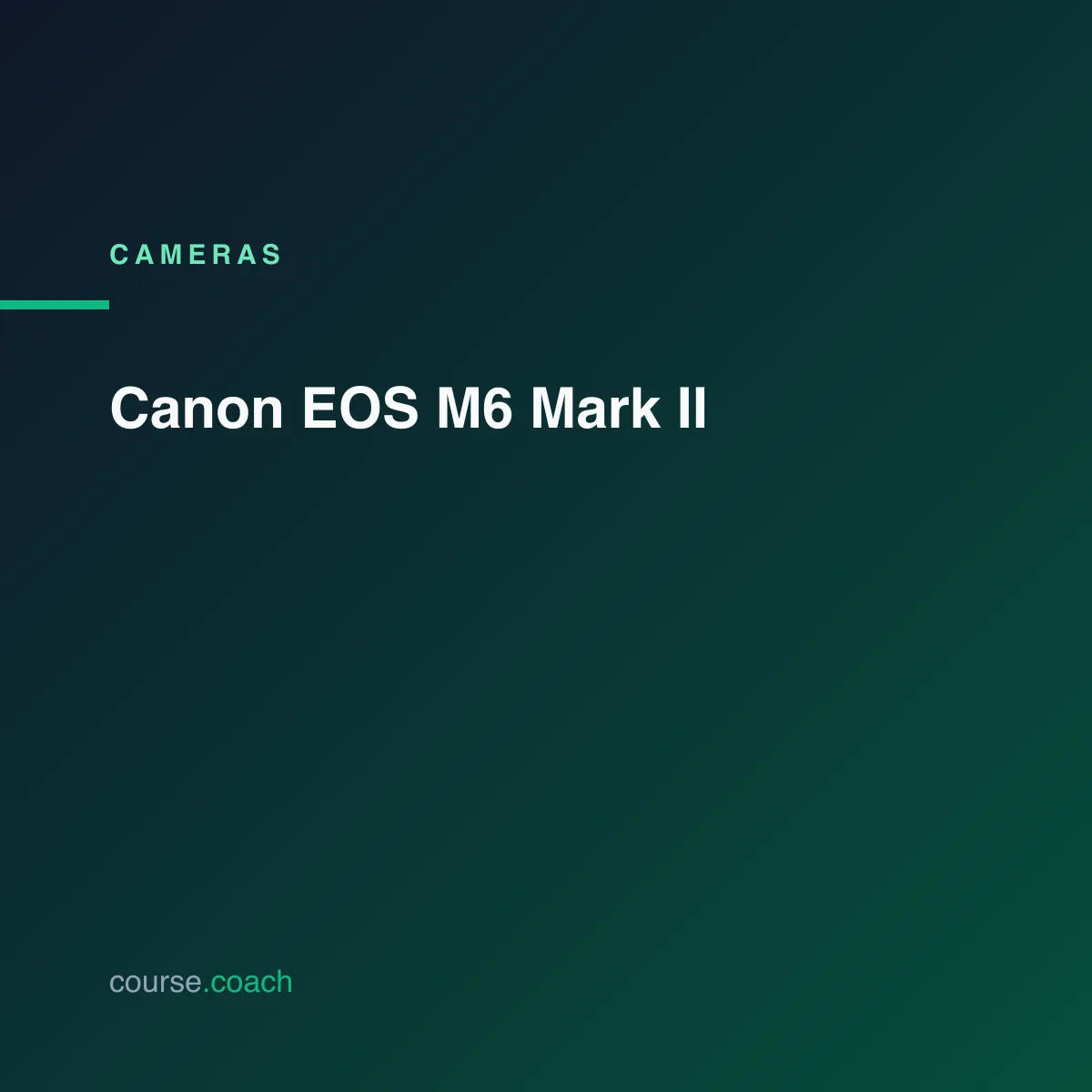 Canon EOS M6 Mark II