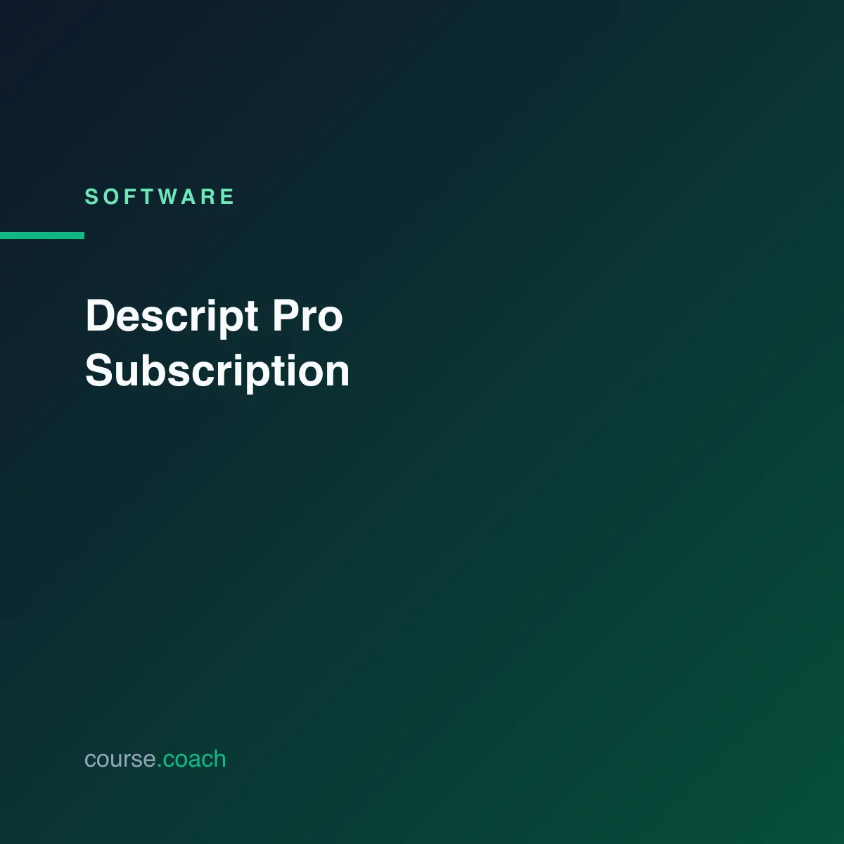 Descript Pro Subscription