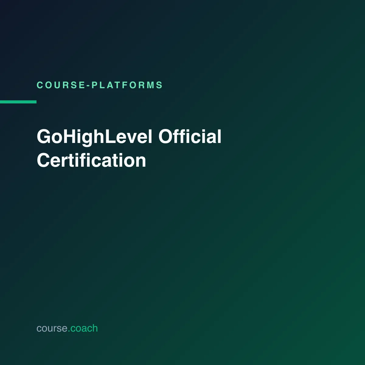 GoHighLevel Official Certification