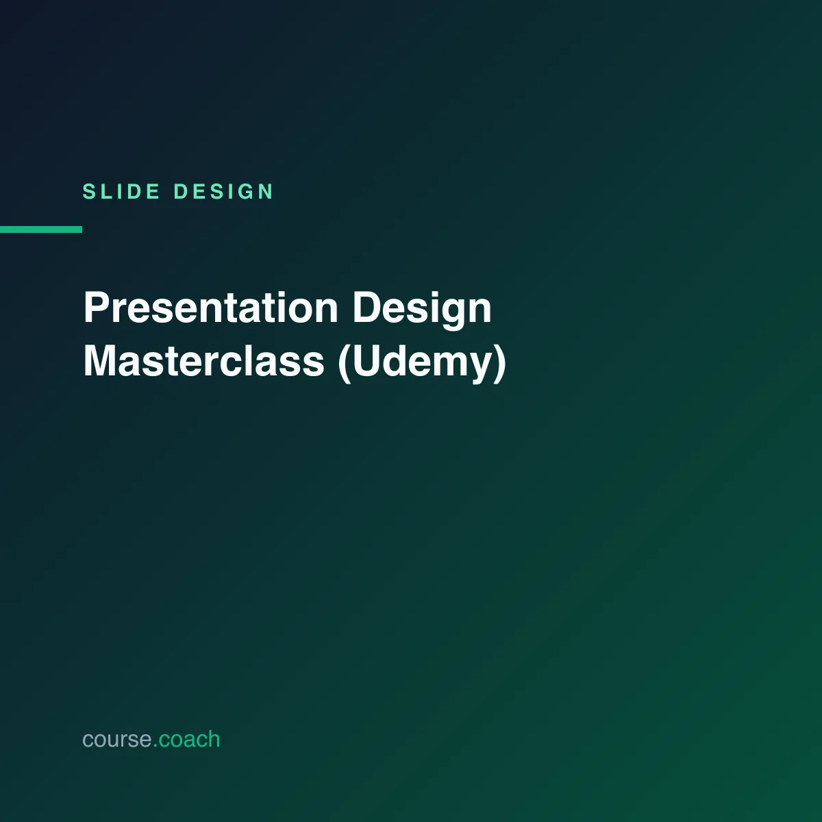 Presentation Design Masterclass (Udemy)